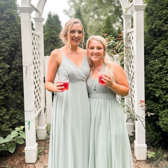 KAIA CHIFFON BRIDESMAID SAGE DRESS - Picture 5 of 5